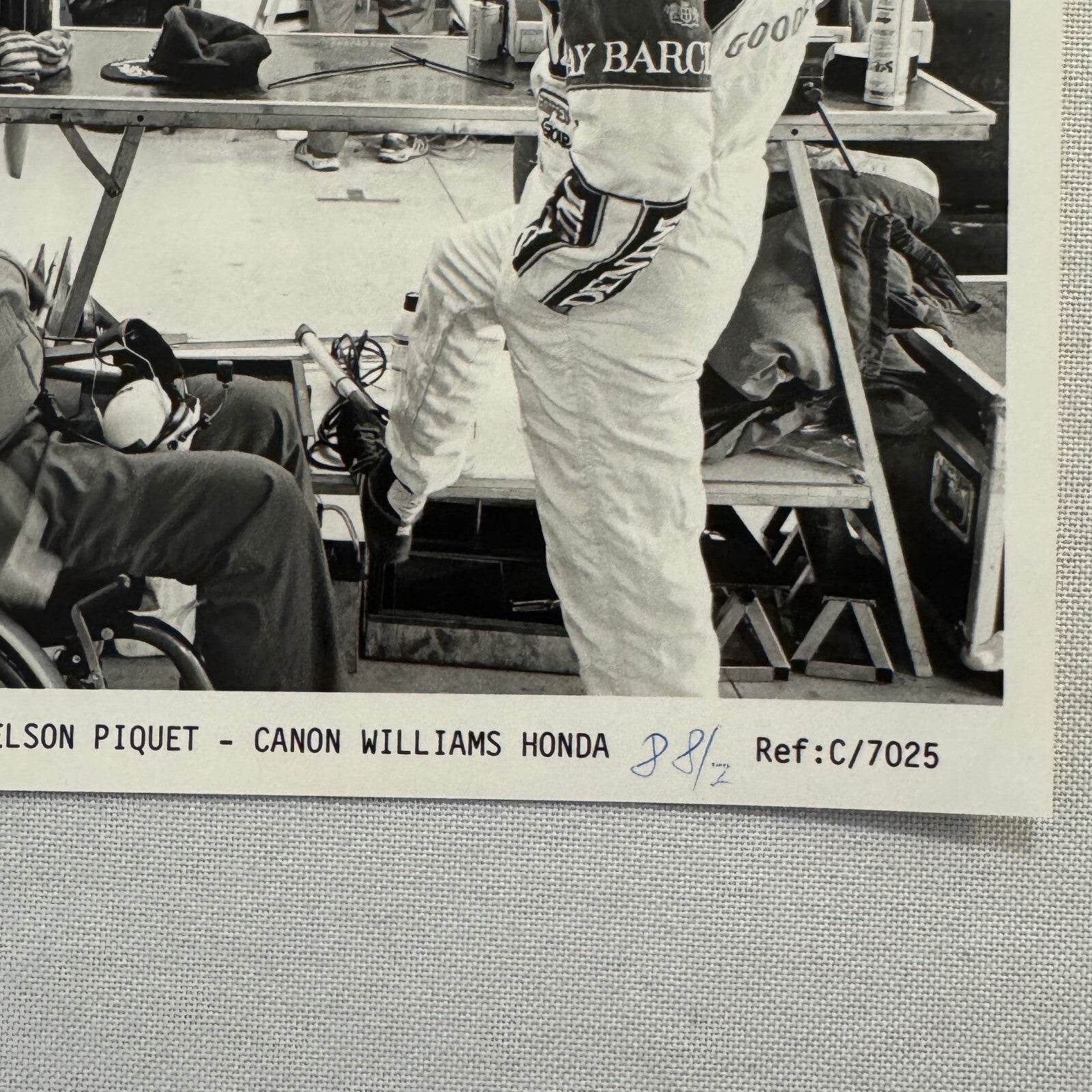 Frank Williams Nelson Piquet Canon Racing Photo Photograph Print