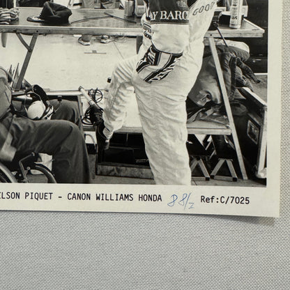 Frank Williams Nelson Piquet Canon Racing Photo Photograph Print