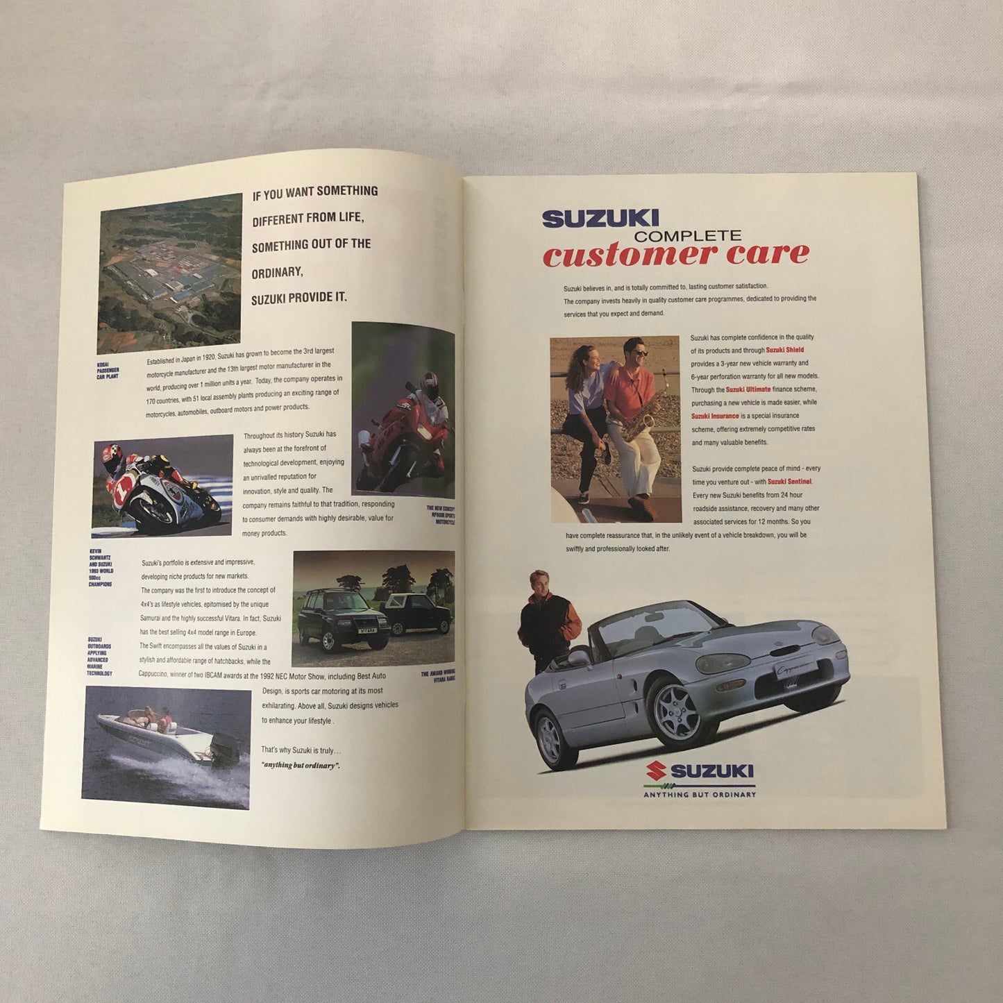 1994 Suzuki Sales Brochure Catalog Capuccino Vitara Swift Samurai Supercarry