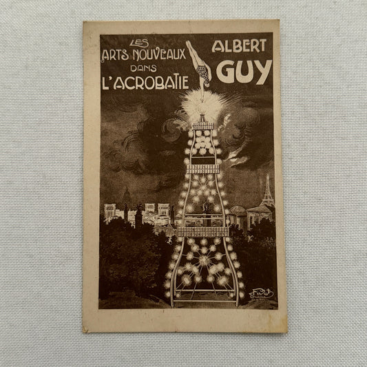 Vintage Circus Acrobat Performer Postcard Post Card Albert Guy