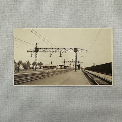 Vintage Train Track Photo Photograph Railroad Railway Rail Yard