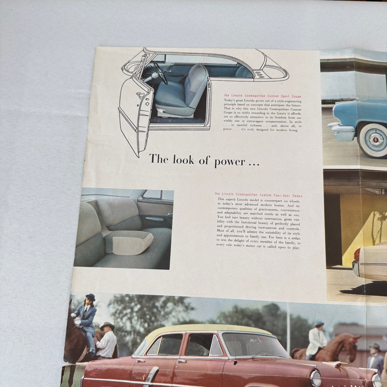 1953 Lincoln Capri and Cosmopolitan Car Sales Brochure Catalog Vintage