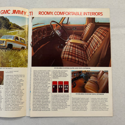 GMC Jimmy Truck Sales Brochure Catalog 4 Wheel Drive 2 Wheel Drive Vintage