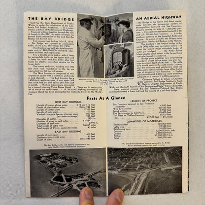 Vintage San Francisco Oakland Bay Bridge Map Brochure