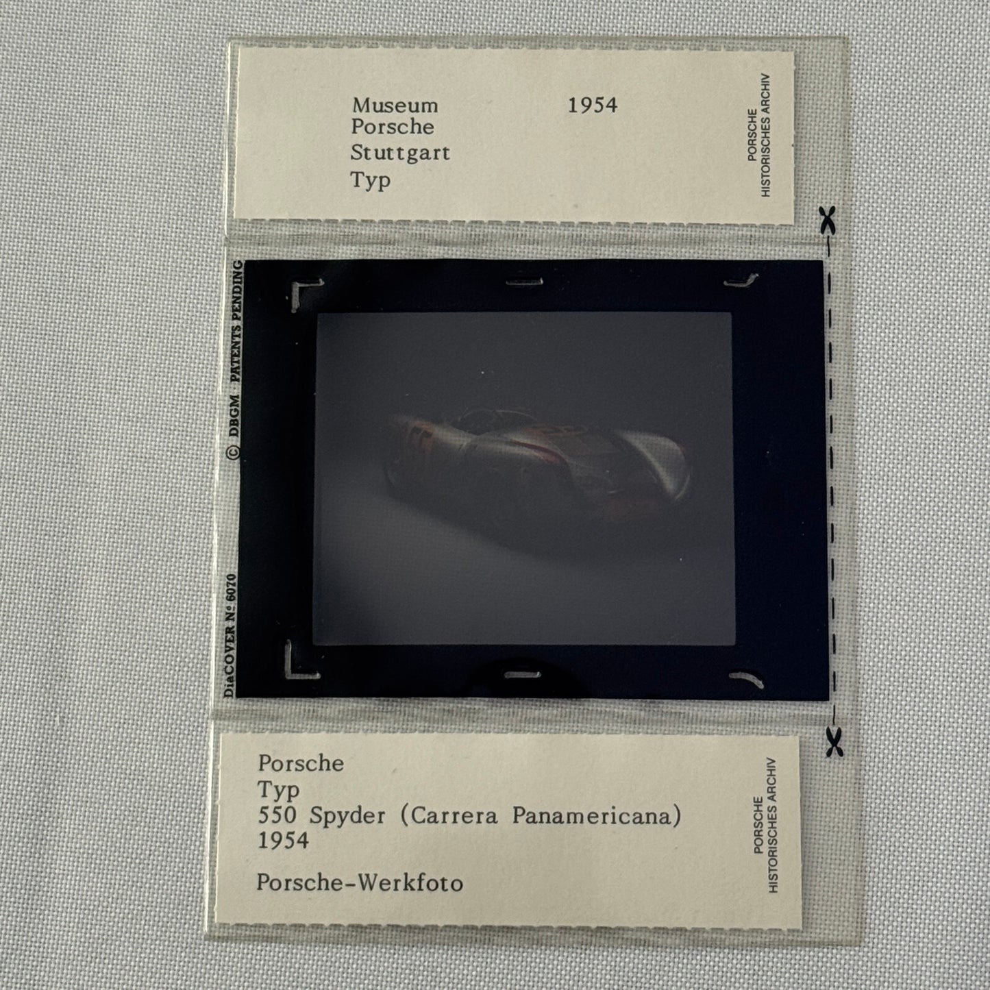 Porsche 550 Spyder Carrera Panamericana Archive Factory Photo Slide Transparency
