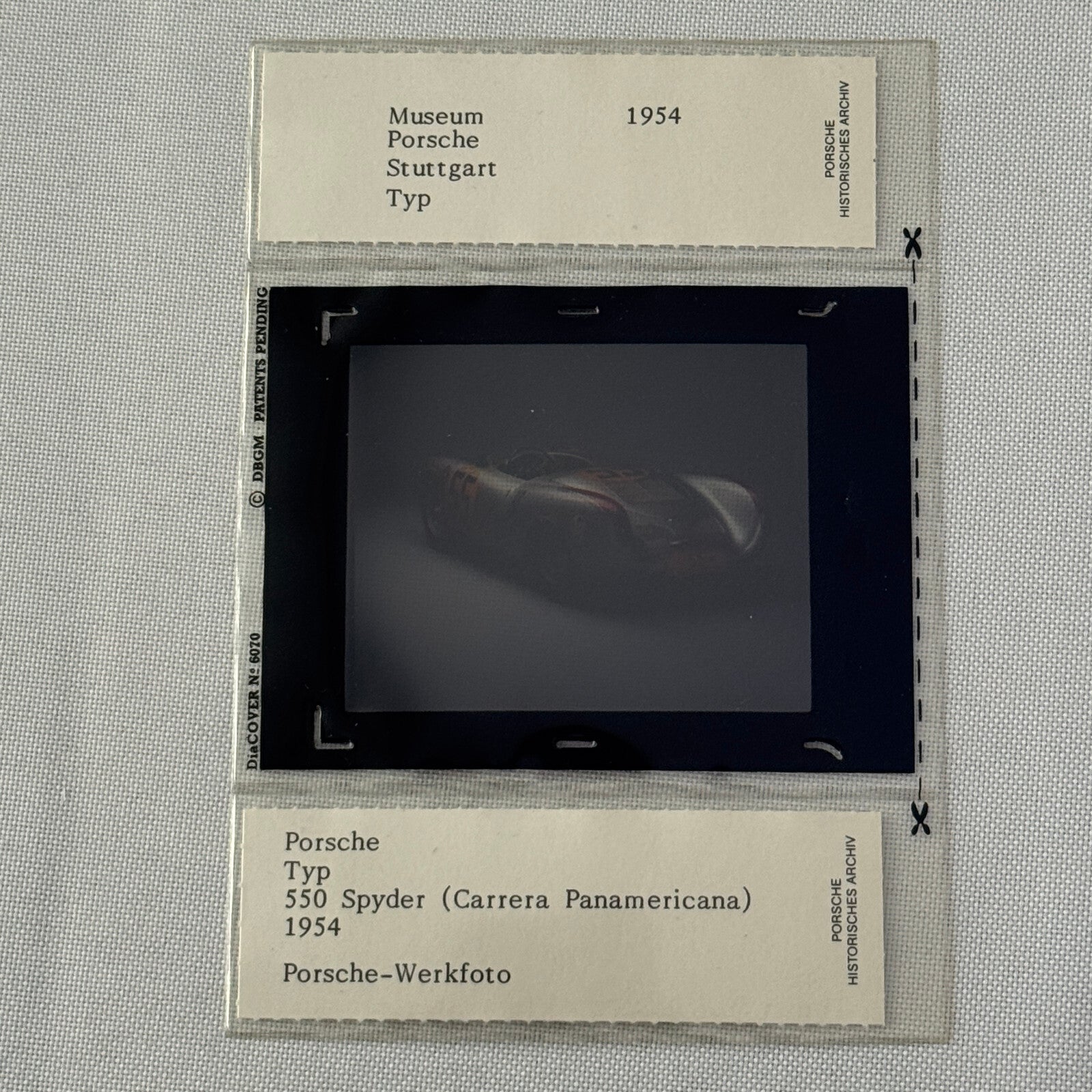 Porsche 550 Spyder Carrera Panamericana Archive Factory Photo Slide Transparency