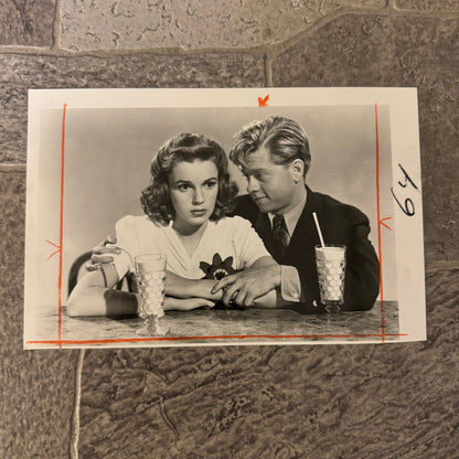 Judy Garland and Mickey Rooney Movie Still Press Photo Photograph