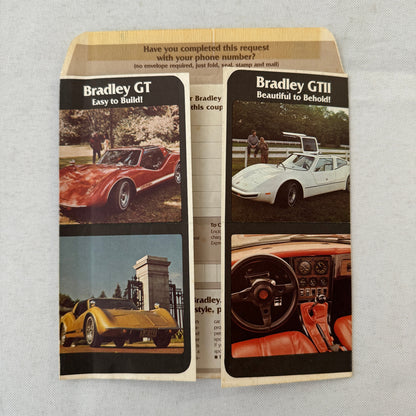 Bradley GT GTII Sports Car Brochure Request Envelope Mailer Advertising