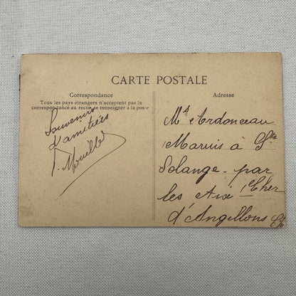 Vintage Airship Dirigible Zeppelin Postcard Post Card French 1908