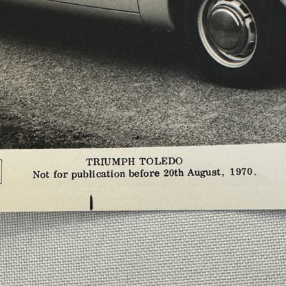 Triumph Toledo Car Factory Press Photo Photograph Print 1971