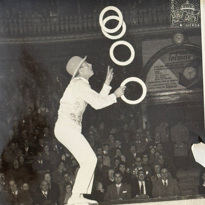 Vintage Circus Juggling Balancing Act Photo Photograph Micheletty