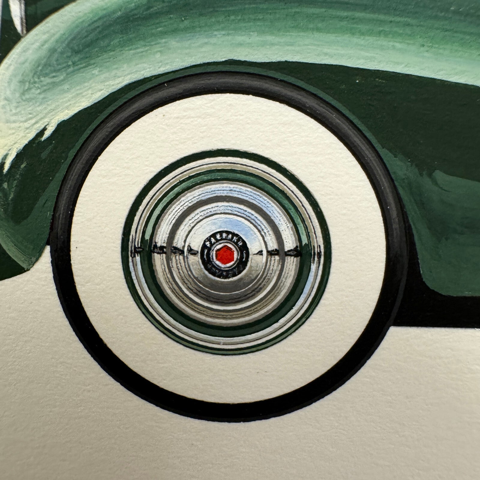 1940 Packard Custom Super 8 Convertible Victoria Car Illustration Art Drawing