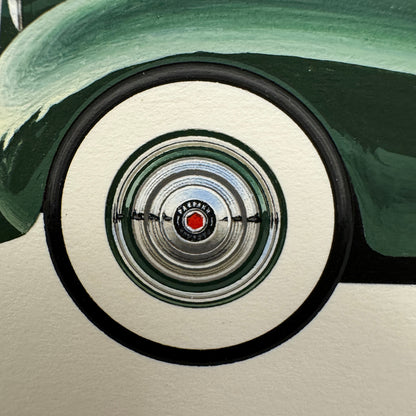 1940 Packard Custom Super 8 Convertible Victoria Car Illustration Art Drawing
