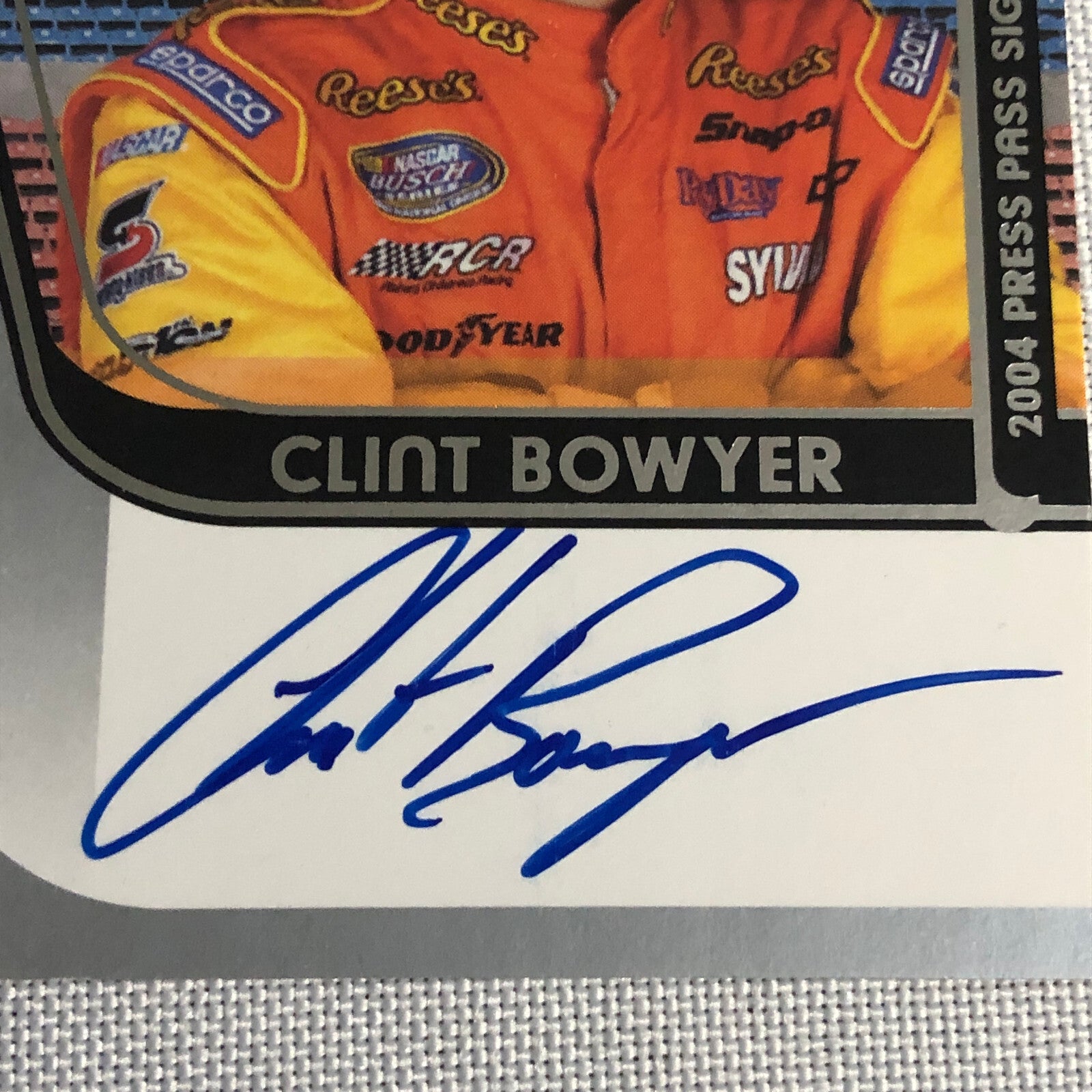 2004 Press Pass Signings Clint Bowyer Signed Auto Autograph Card NASCAR