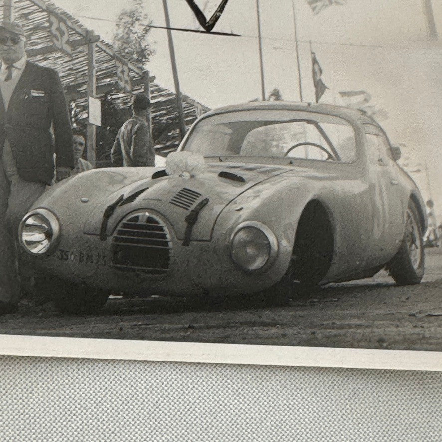 Vintage Racing Photo Photograph Crash Wreck Accident Car Motorsport Unidentified