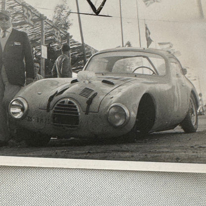Vintage Racing Photo Photograph Crash Wreck Accident Car Motorsport Unidentified
