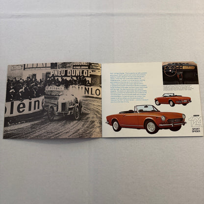 1974 Fiat Sports Car Sales Brochure Catalog 124 Sport Spider X1/9 X19 Sport L