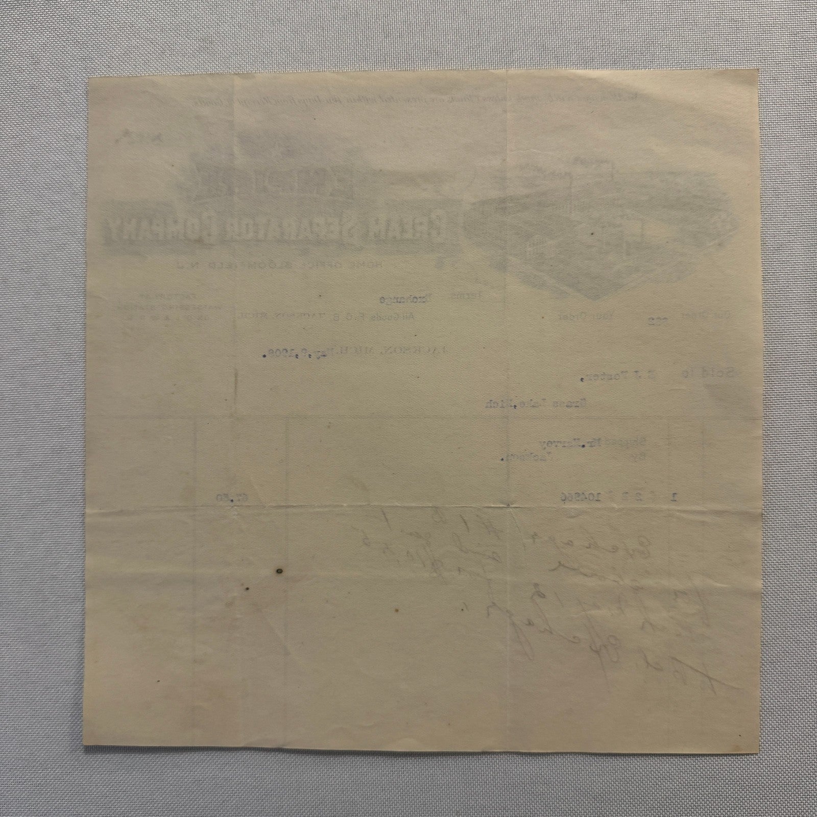 Empire Cream Separator Company New Jersey Michigan Letterhead Document 1908