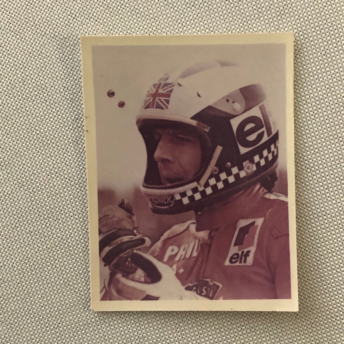 Vintage Motorcycle Racing Photo photograph Snapshot Phil Read ELF Racing