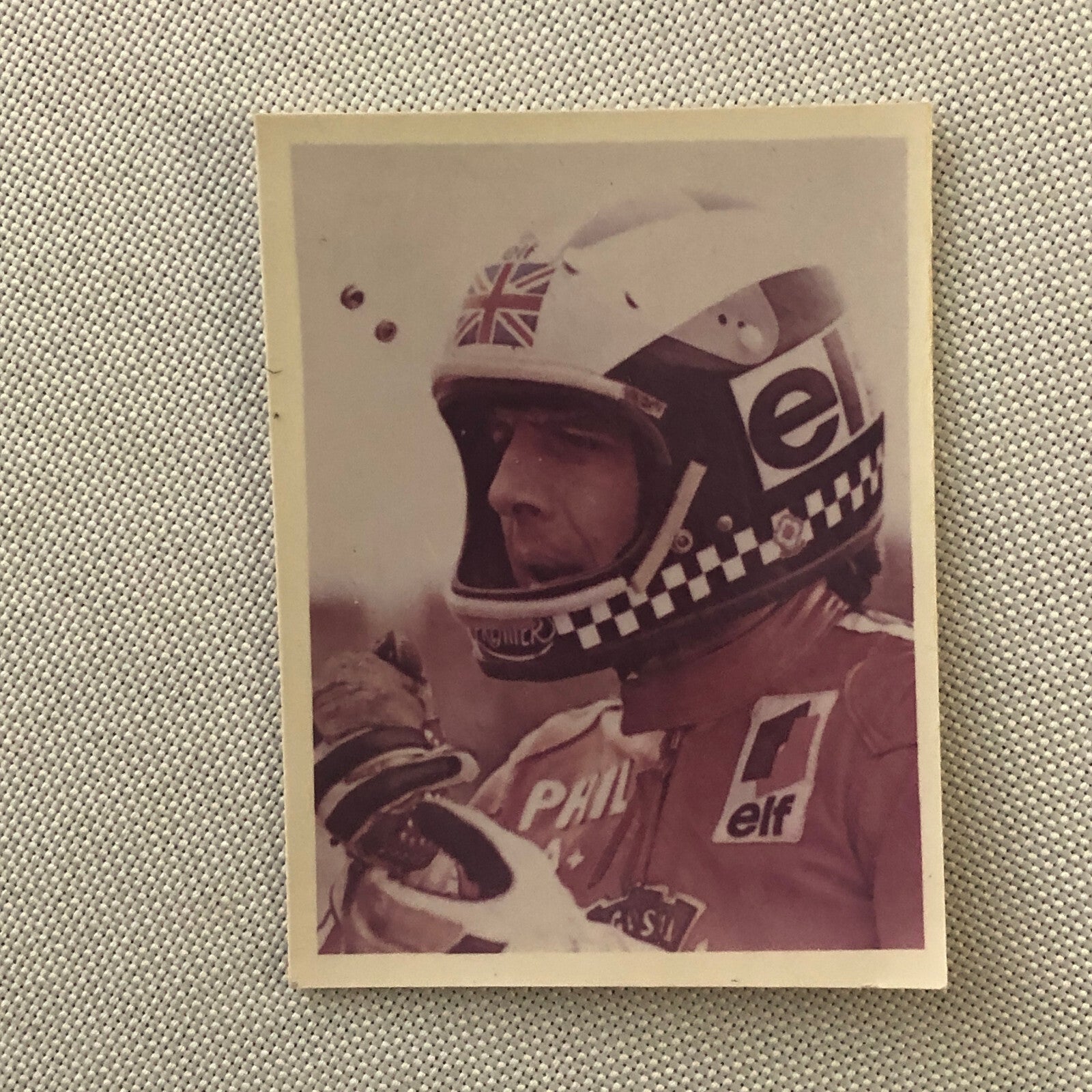 Vintage Motorcycle Racing Photo photograph Snapshot Phil Read ELF Racing