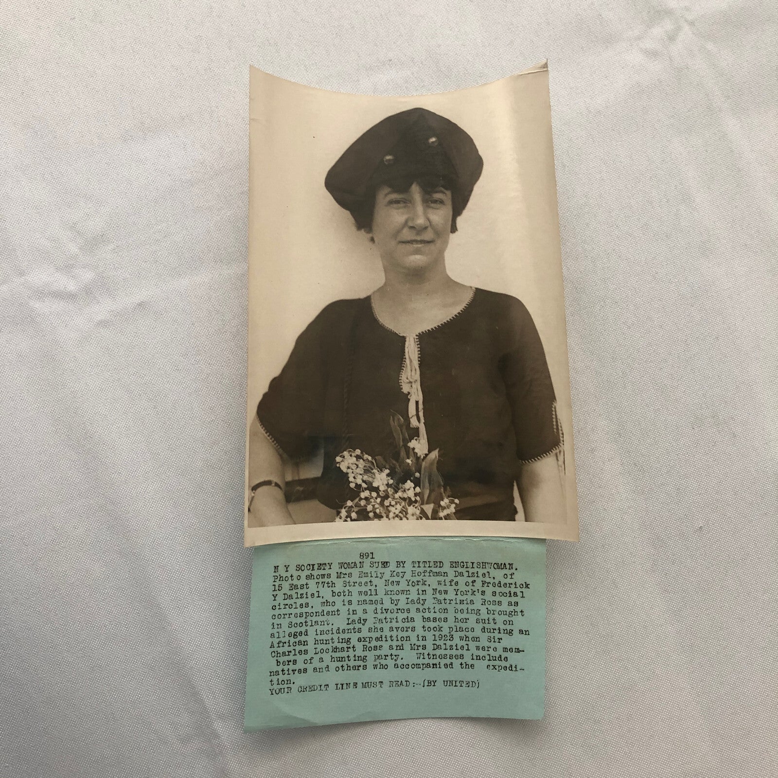Press Photo Photograph Society Woman Divorce Scandal 1920s