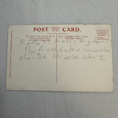 Prince of Wales ArchdukeFrederick of Austria Car Automobile Postcard Post Card