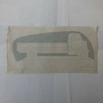 1935 Coachbuilder Truck Design Blueprint Rendering Blue Print 