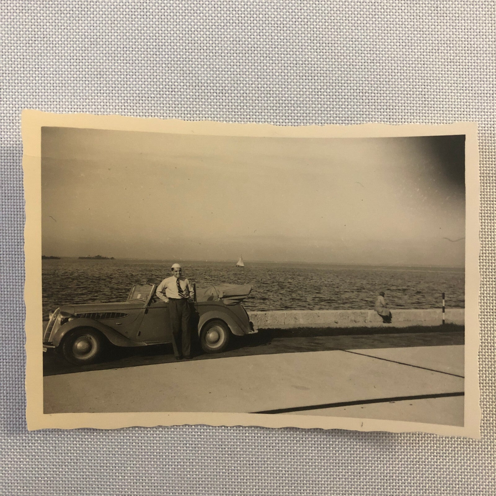 Vintage Photo Photograph Man with Automobile Car AL22SM1