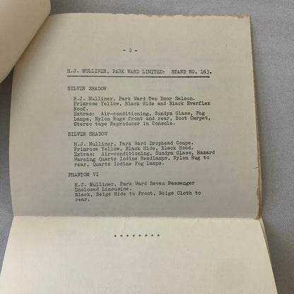 Rolls Royce Bentley Press Kit Silver Shadow Bentley T Series Phantom 1968 1969
