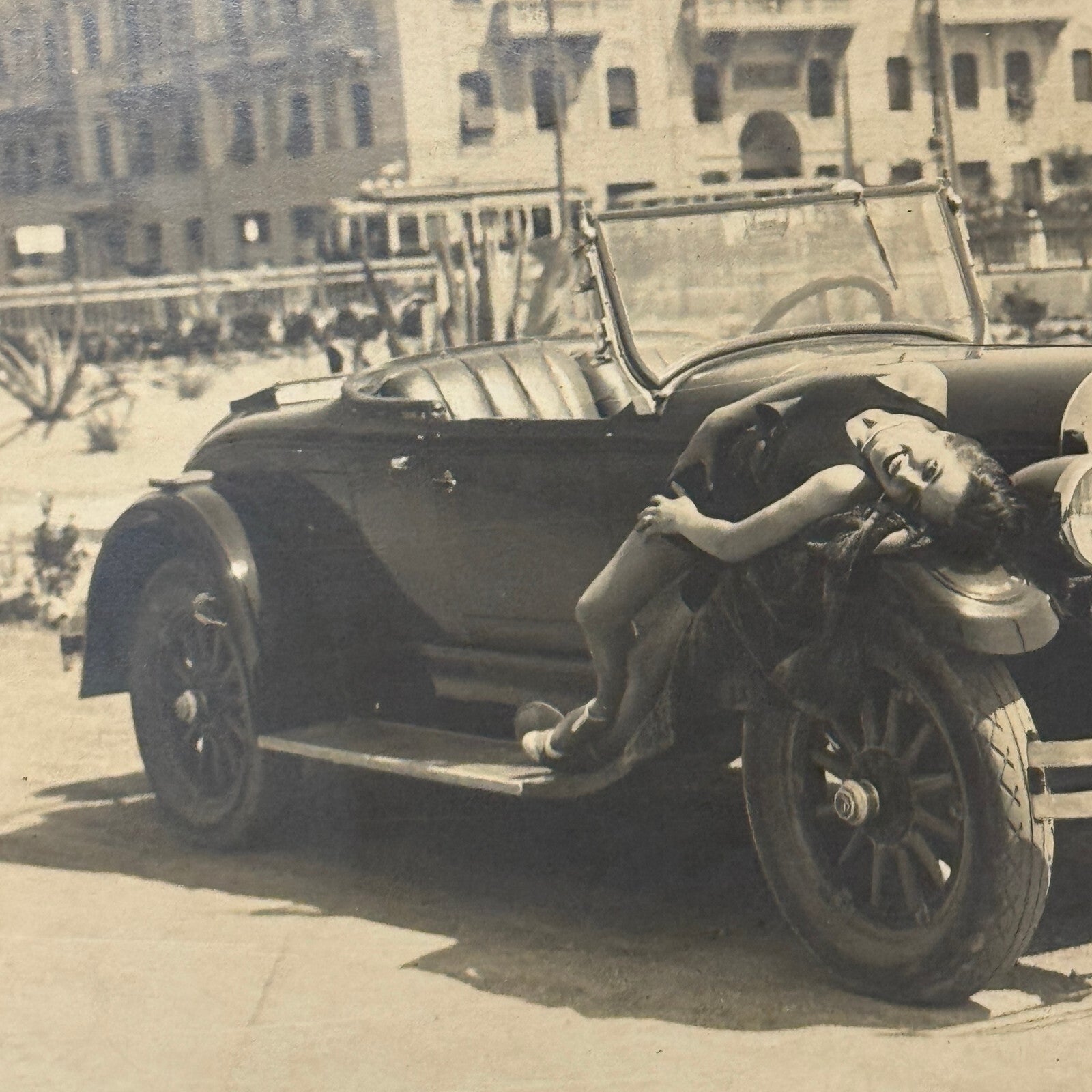 Antique Chrysler Car Automobile Photo Photograph Italian Photographer Stamp