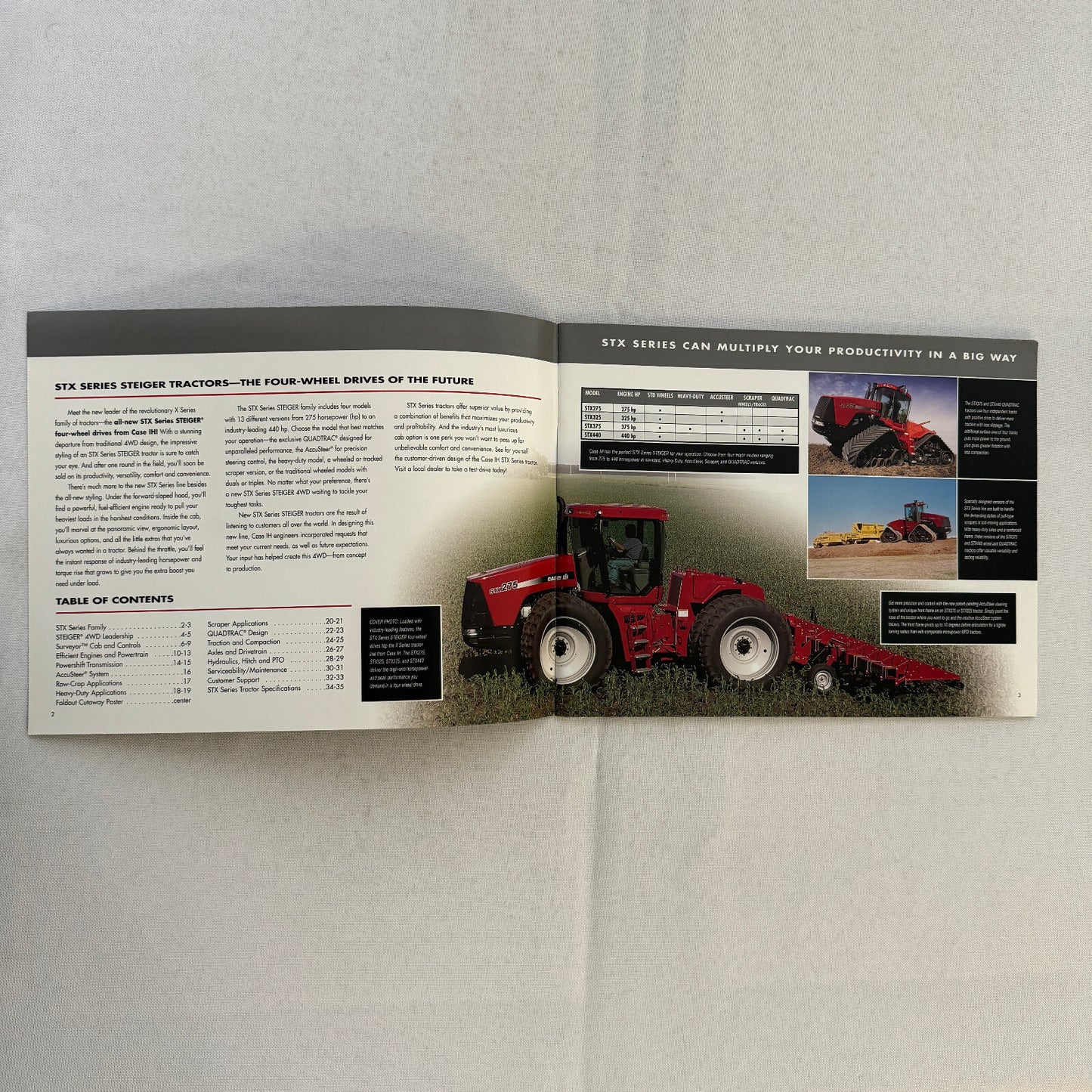 Case STX Series Steiger Tractor Sales Brochure Catalog Advertising 275 to 440 HP