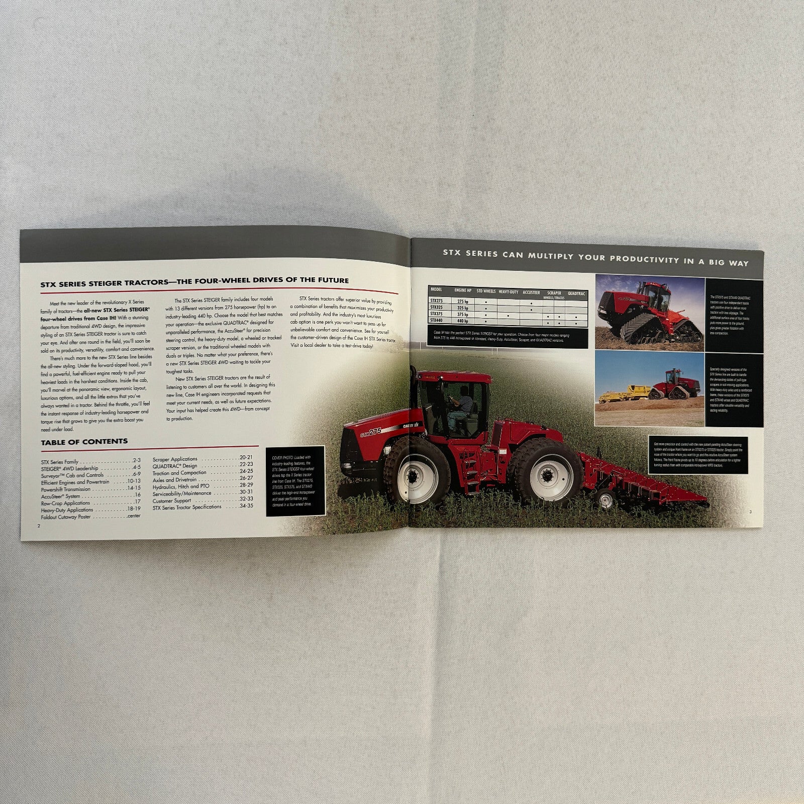 Case STX Series Steiger Tractor Sales Brochure Catalog Advertising 275 to 440 HP