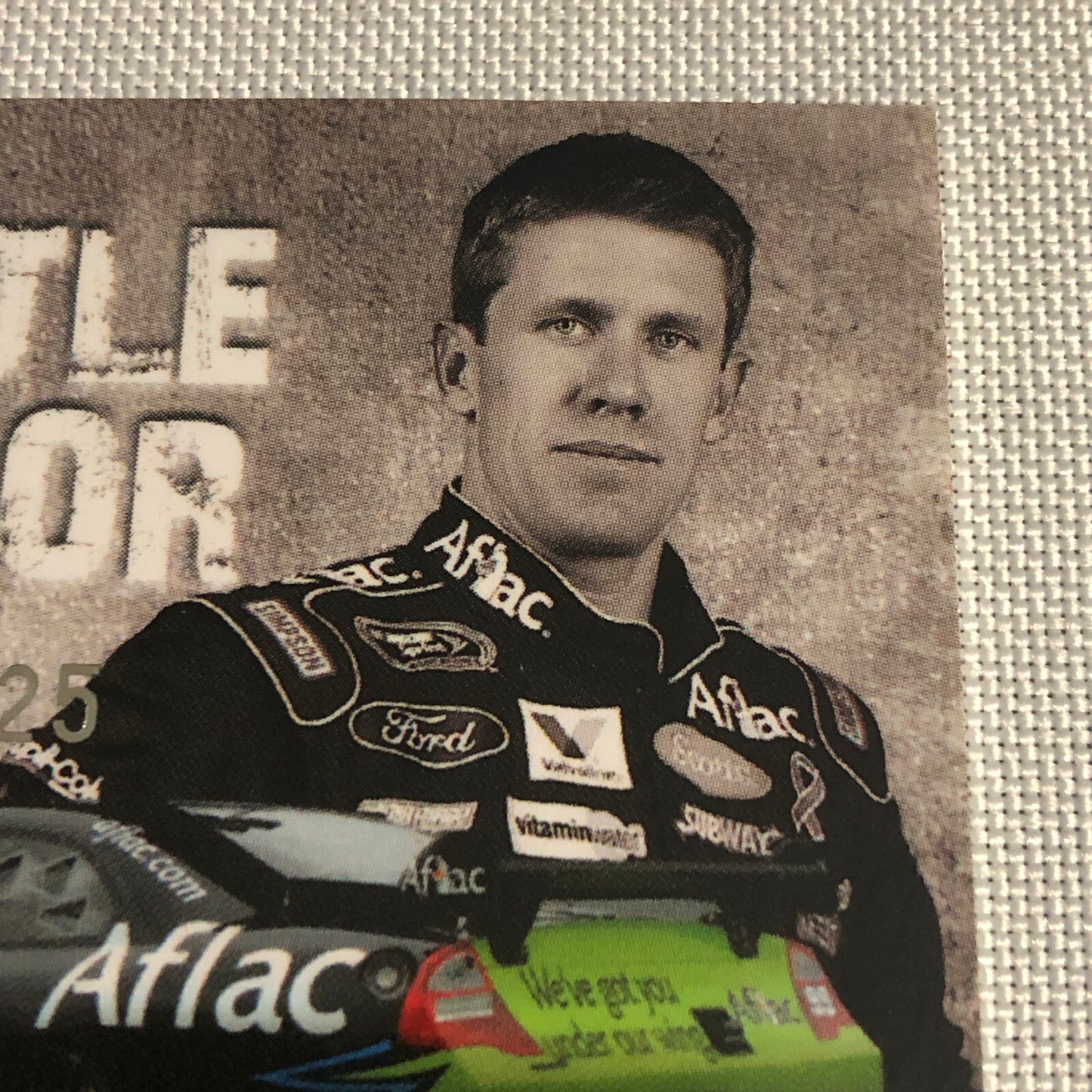 2010 Press Pass Carl Edwards Battle Armor Race Used Sheet Metal Relic Card /225