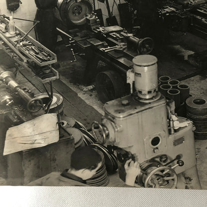 Antique Vintage Photograph of a Factory with Workers Denmark Ergo Trailer