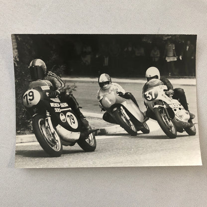 Vintage Motorcycle Racing Photo Photograph Bikes Riders Suzuki