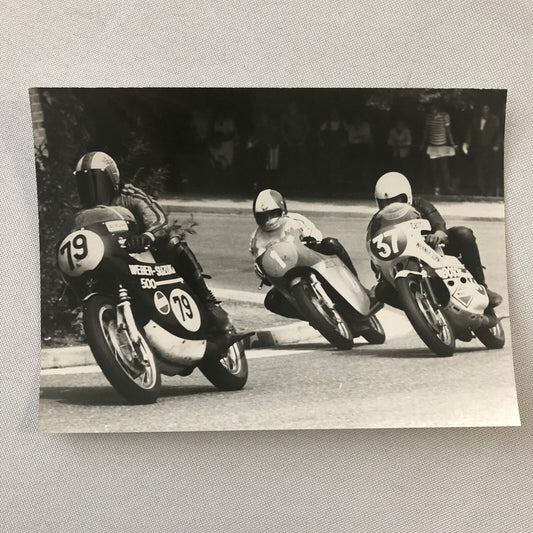 Vintage Motorcycle Racing Photo Photograph Bikes Riders Suzuki