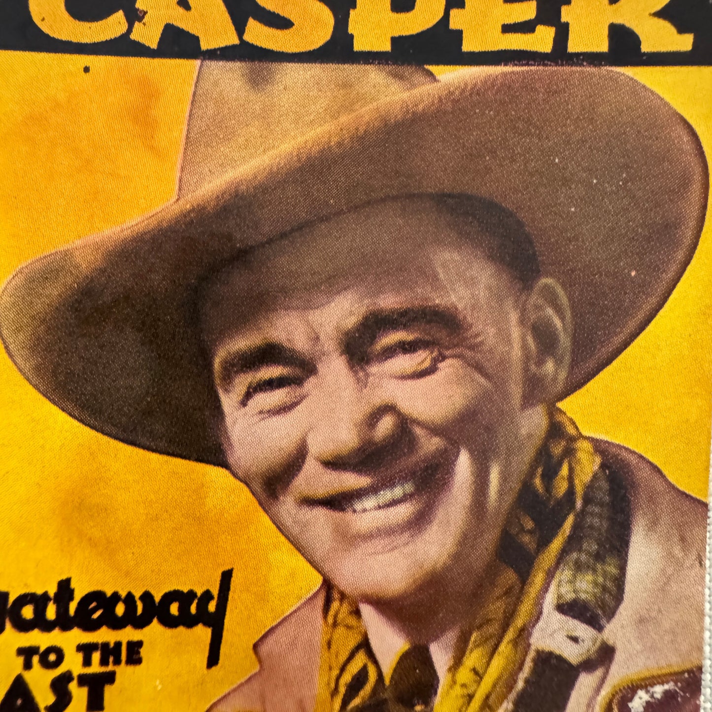 Vintage Travel Luggage Label Casper Wyoming