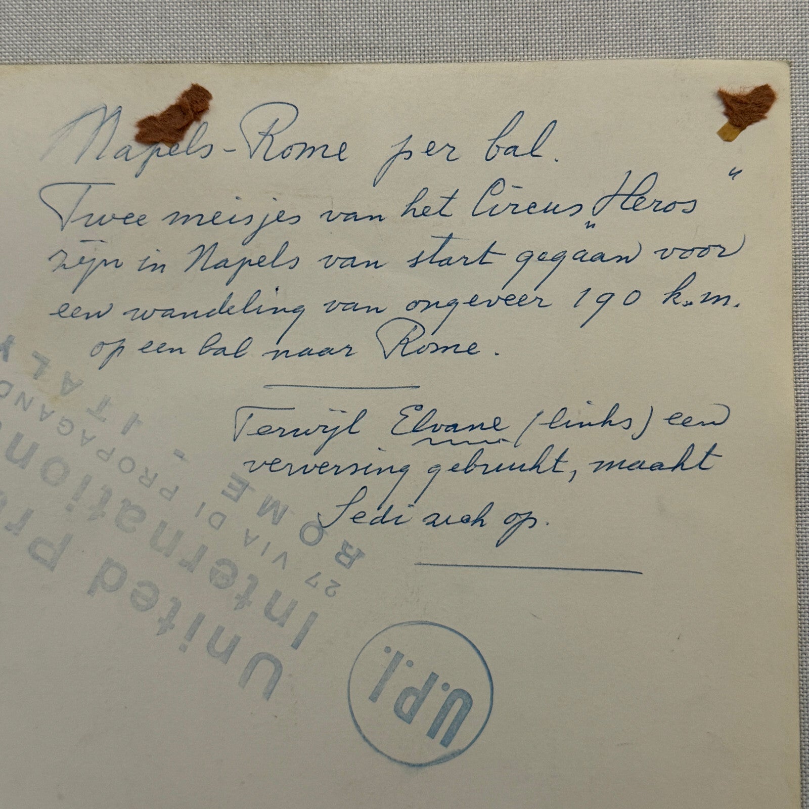 Vintage Italian Circus Act Press Photo Photograph Beautiful Women Balancing Act