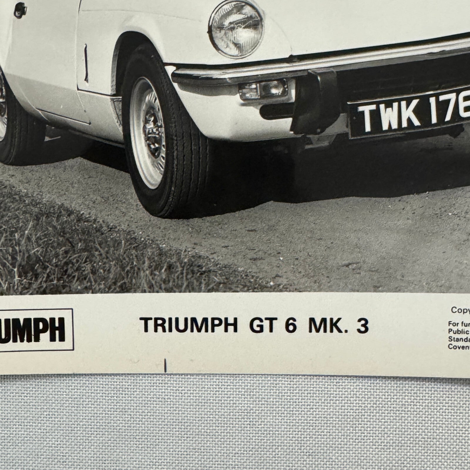 Triumph GT6 Mark 3 Car Factory Press Photo Photograph