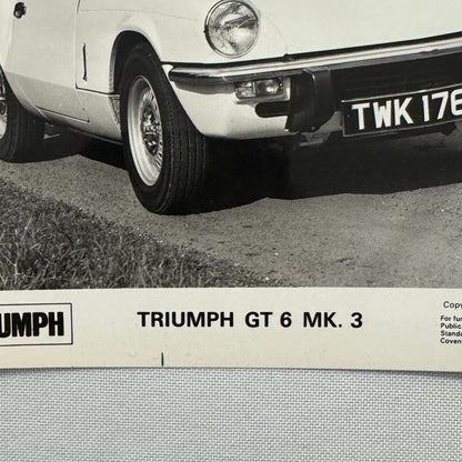 Triumph GT6 Mark 3 Car Factory Press Photo Photograph