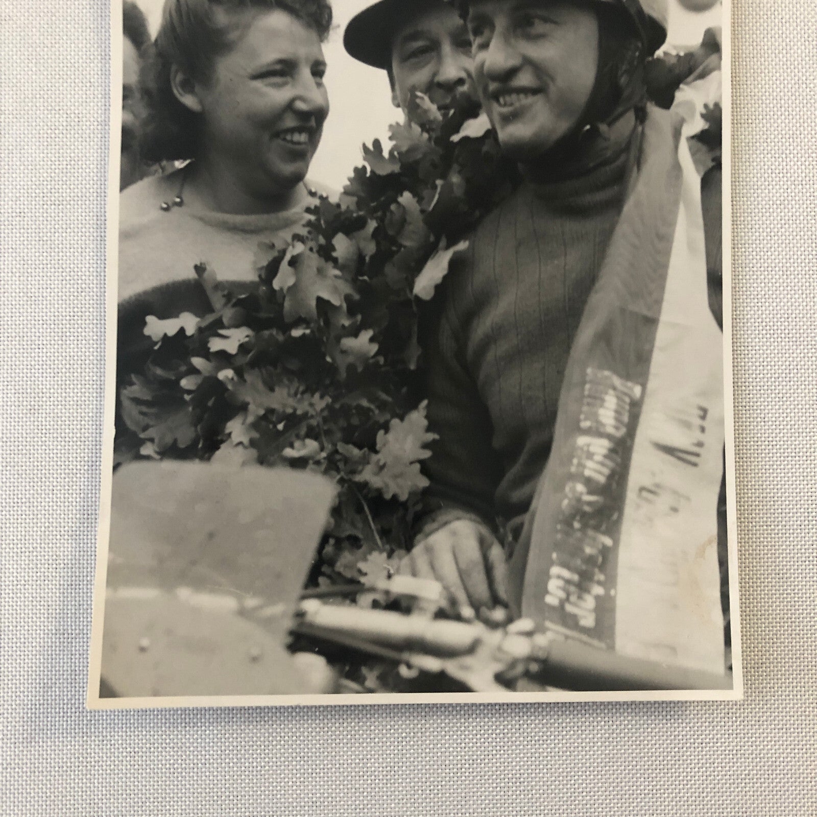 Vintage Motorcycle Racing Photo Photograph Race Winner Germany