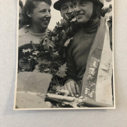 Vintage Motorcycle Racing Photo Photograph Race Winner Germany