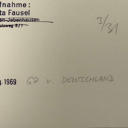 Vintage Racing Photo 1969 German Grand Prix Graham Hill Innes Ireland Scammel