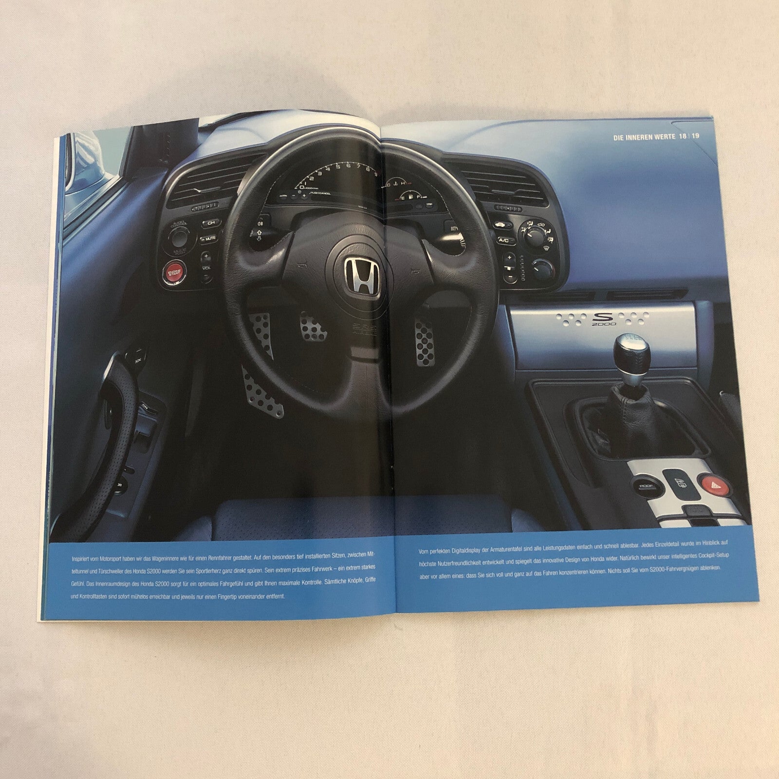 Honda S2000 Car Sales Brochure GERMAN Text European Market