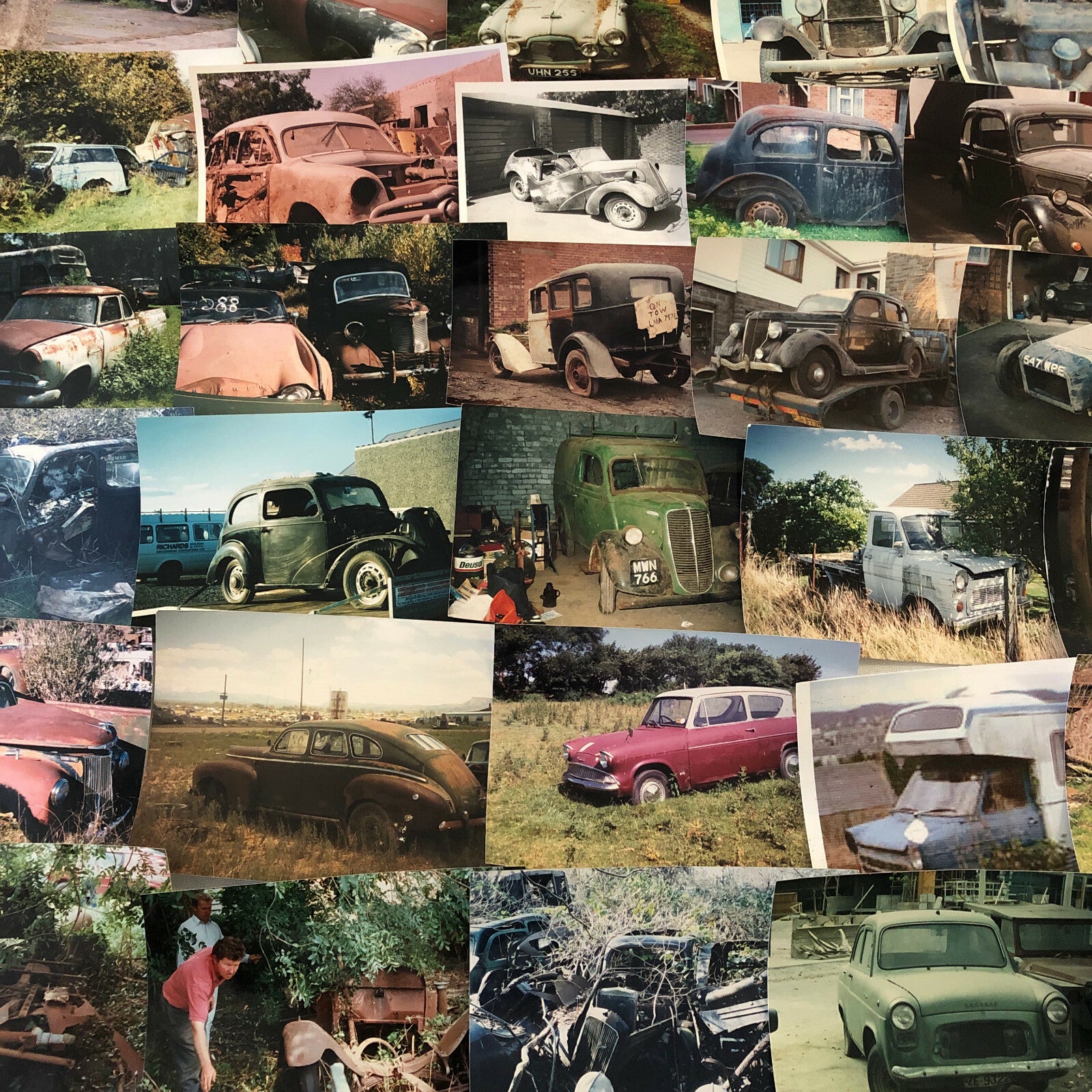 Vintage Ford Car & Truck Barn Find Junk Yard Part Photo Photograph Lot of 30