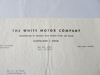 1946 White Motor Company Letter Letterhead Document White Truck 