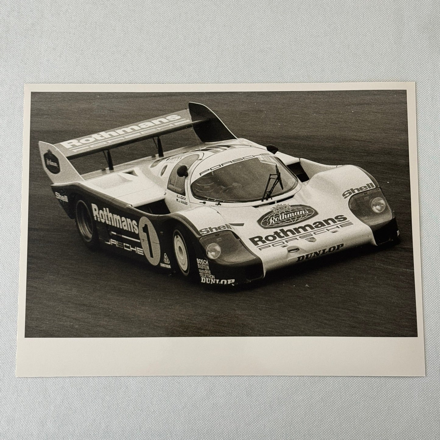 Porsche 956 Rothmans Racing Race Car Photo Photograph Print Vintage Monza 1983