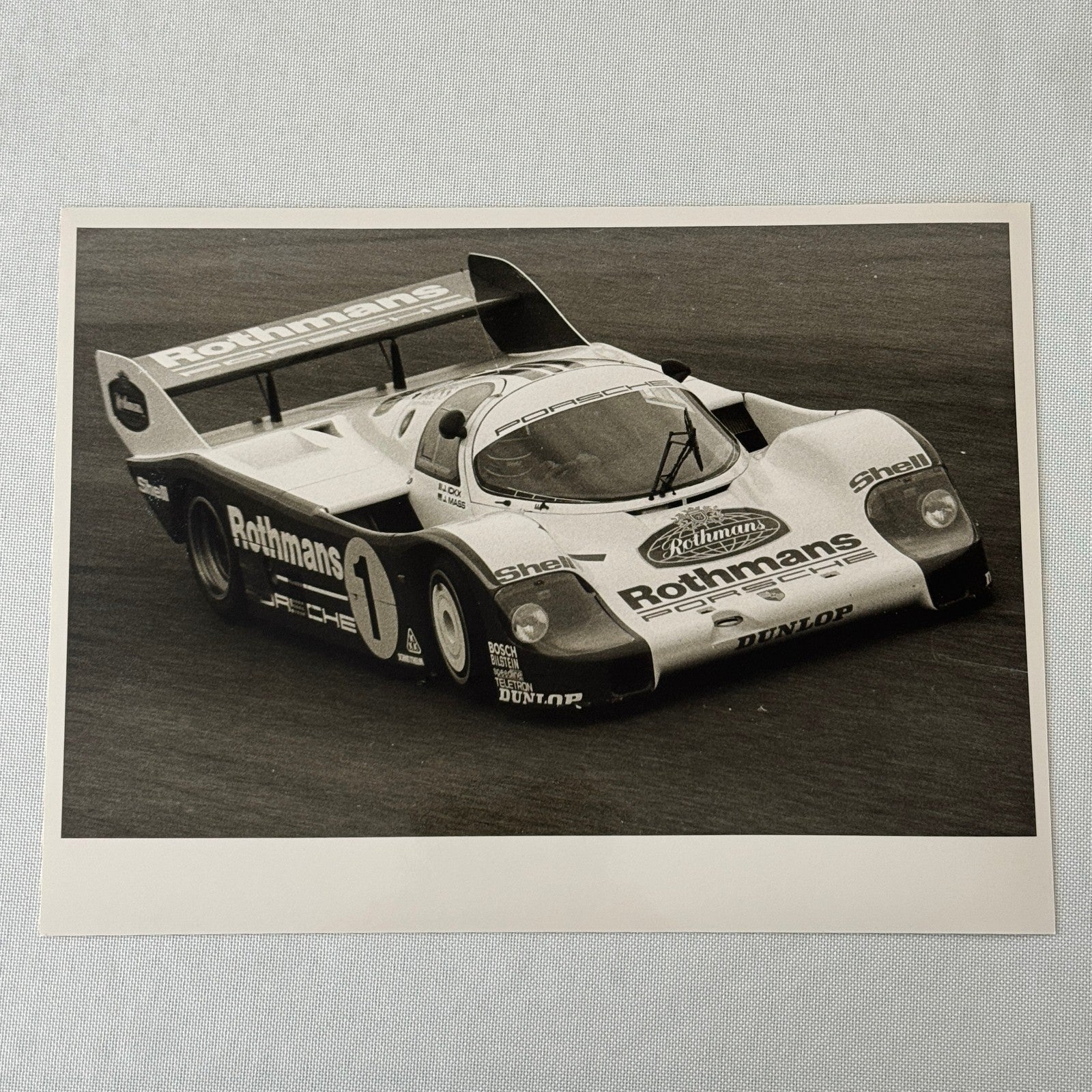 Porsche 956 Rothmans Racing Race Car Photo Photograph Print Vintage Monza 1983