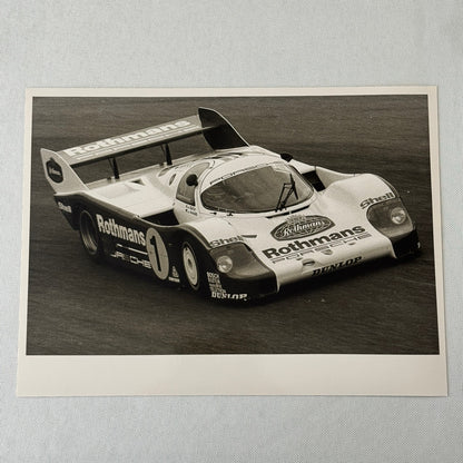 Porsche 956 Rothmans Racing Race Car Photo Photograph Print Vintage Monza 1983