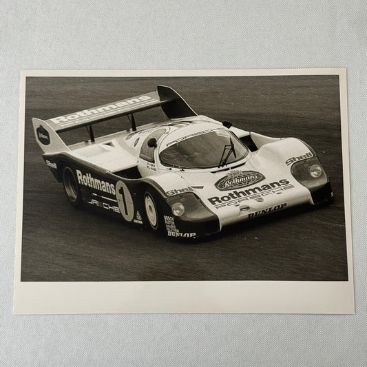 Porsche 956 Rothmans Racing Race Car Photo Photograph Print Vintage Monza 1983